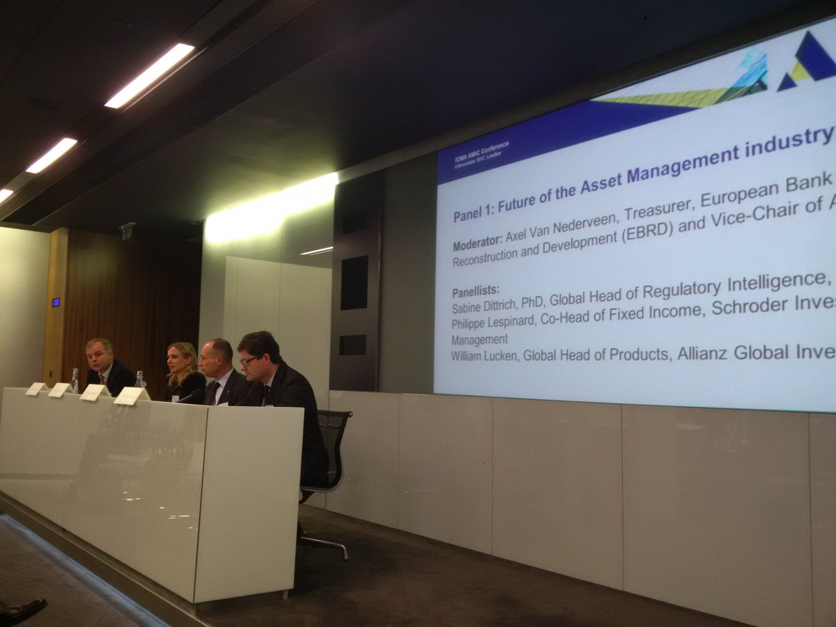 icma_amic's tweet photo. First panel tackling a tiny topic: the future of the Asset Management industry led by @EBRD #AMIC2017 https://t.co/VuJOnXSz4Y