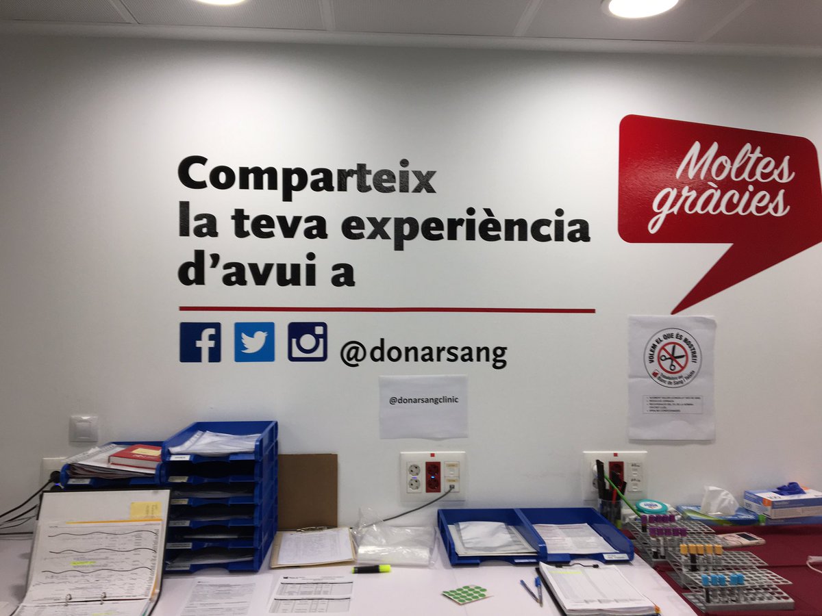 Donant sang, quasi bé un deure social ... gràcies <a href="/donarsang/">Banc de Sang</a> <a href="/donarsangclinic/">Banc de Sang Clínic</a> per la vostra cordialitat!