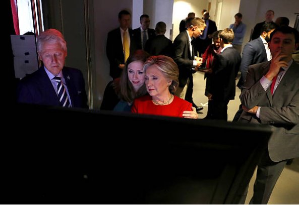 (7) Some thought this photo was from election night but it was from election eve, backstage at one of her last rallies. I think they knew.