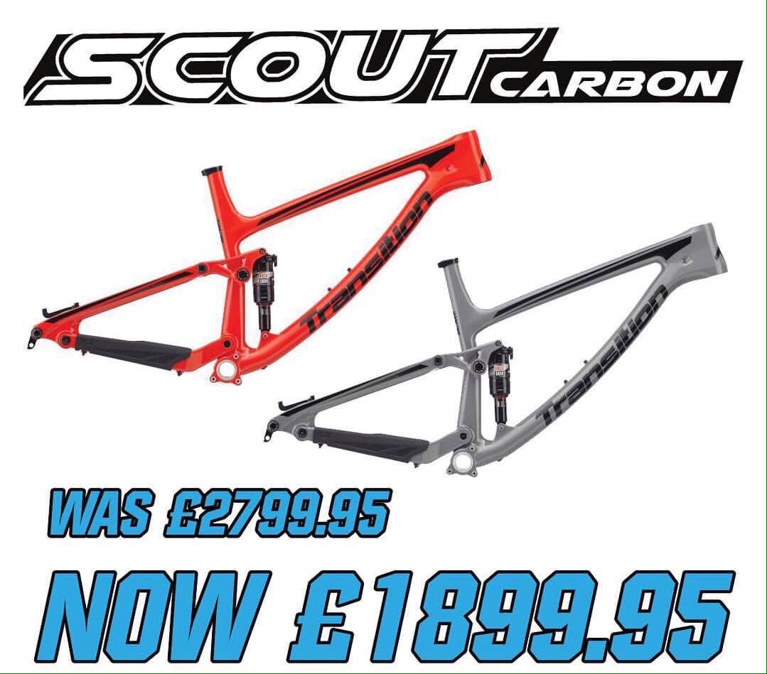 CycleCentreCong's tweet photo. Thinking of a new frame? Thanks to @transitionUK we can offer you a mega deal on a Carbon Scout frame! #transitionbikesuk #transitionbikes https://t.co/IUAg8dNWOm