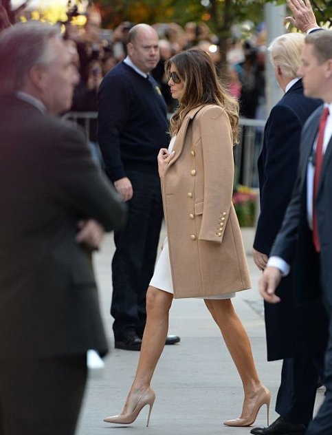 (12) When the Trumps went out to vote at a midtown Manhattan school, Donald Trump appeared assured.