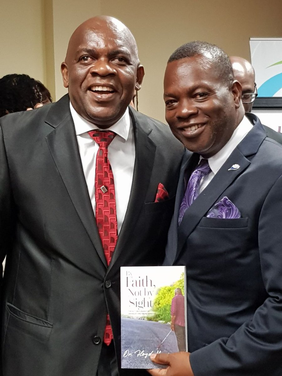 DenworthF's tweet photo. Senator Dr Floyd Morris my friend is truly a special talent. He has demonstrated that with the right support, persons with disabilities can achieve whatever they set up to achieve. His book  entitled "Faith not by Sight" is a must read. I wish you continue blessings my brother. https://t.co/kR3imvfGl0