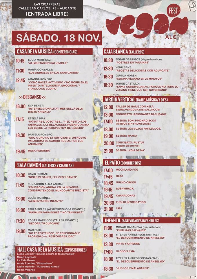 quefas_es's tweet photo. Ya tenemos programación para el #VeganFest2017 que se celebra el 18 y el 19 de noviembre en Alicante.

https://t.co/oBId2DsJjs https://t.co/ViDuV8POrs