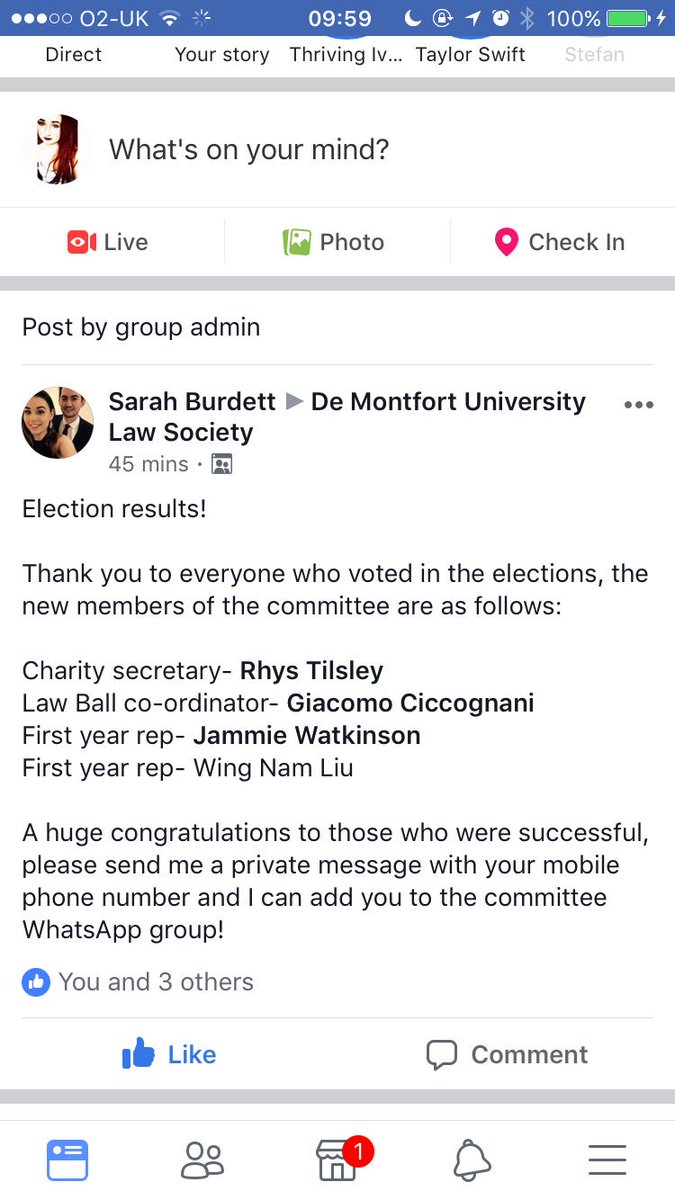 Ohmygodjammie's tweet photo. Thanks to everyone who voted for me. Proud to be a new committee member and apart of @lawsocietydmu :) #firstyearrep https://t.co/9AhpkxEkcl