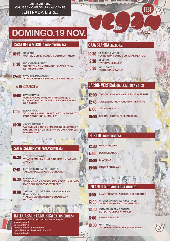 Ya tenemos programación para el #VeganFest2017 que se celebra el 18 y el 19 de noviembre en Alicante.

alicantelivemusic.com/programacion-d…