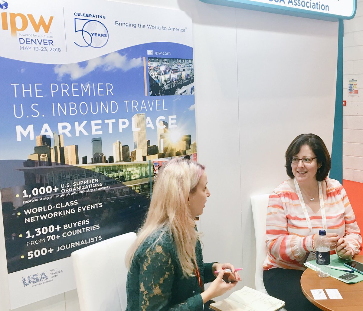 trvlgirl123's tweet photo. Caught up with UK travel writer Laura Jackson at #WTM to talk #IPW18 Denver & review fab 1st time at #IPW17. Great things are in store!🇬🇧🇺🇸 https://t.co/NjkObvbc5Y