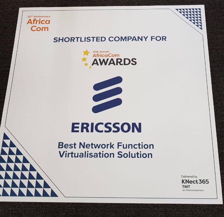 EricssonMEA's tweet photo. Weโre proud to be shortlisted for #AfricaComAwards!!! #IEnable https://t.co/0DD4MYeE5b
