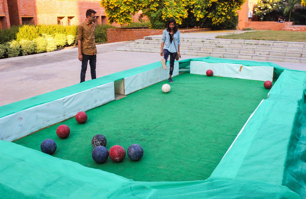 An exciting game of Footpool, a hybrid combination of pool and football, was organised by the #Sports Committee. <a href="/Milestone35/">Milestone35</a> #Milestone35