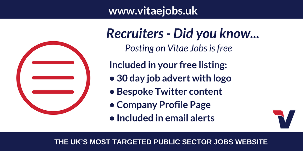Vitae_3rdSector's tweet photo. ❗️Recruiters ❗️we’ve just made it even easier to upload #jobs to our new website - its quick, easy and free! Join us today #vitaejobs https://t.co/QRSmnTWl6a