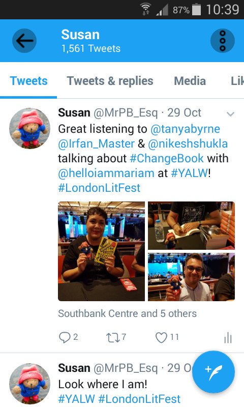 MrPB_Esq's tweet photo. You may recognise a tweet here :-)
Pictures by the fabulous @daydreamin_star
Happy memories!
#YALW #LondonLitFest Thank you @southbankcentre
https://t.co/kSgNcM0qm8 https://t.co/wh6PoakzeA