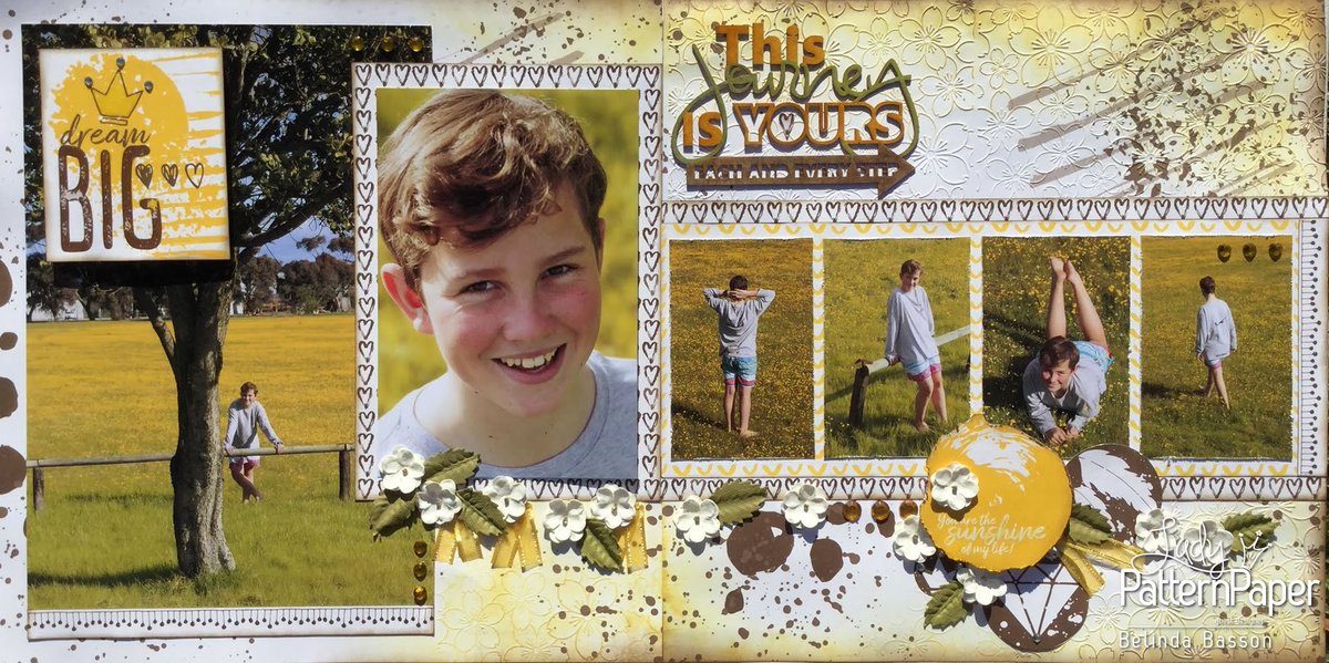 L8DPatternPaper's tweet photo. #DreamBIG @Acorncrafts's Tiled Double Page #Scrapbooking Layout using #BrushMarxAndCo Read more here » https://t.co/mOtYSuhn4V https://t.co/3lAIebJbIn