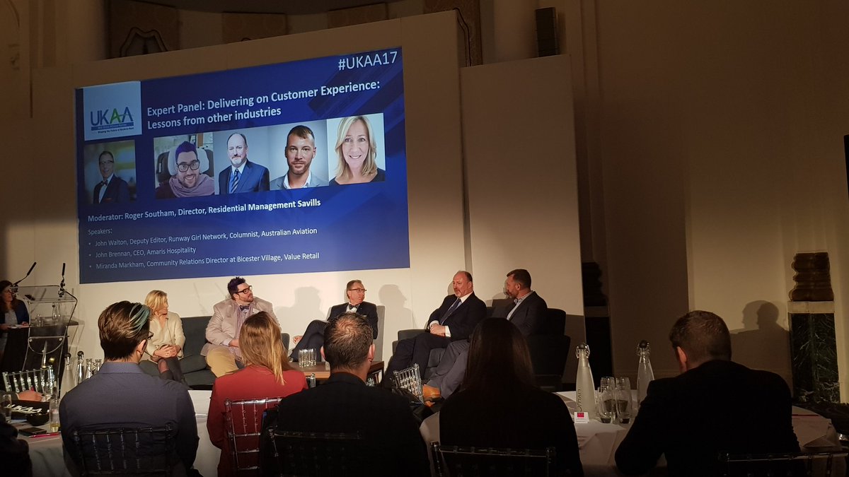 A real customer service discussion, well done @TheUKAA finally a conference session which addresses the core of our business. What can we learn from Aviation, Hotels, Retail. The answer? A lot! Observing both the positives and the negatives. #buildtorent #UKAA17