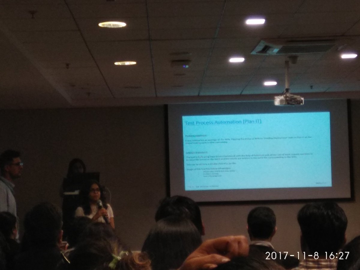 jaggs154's tweet photo. #PMCTHackathon PlanIT Test Process Motivation for Automation learner #DellEmc #Bangalore https://t.co/ck3IAEquXC