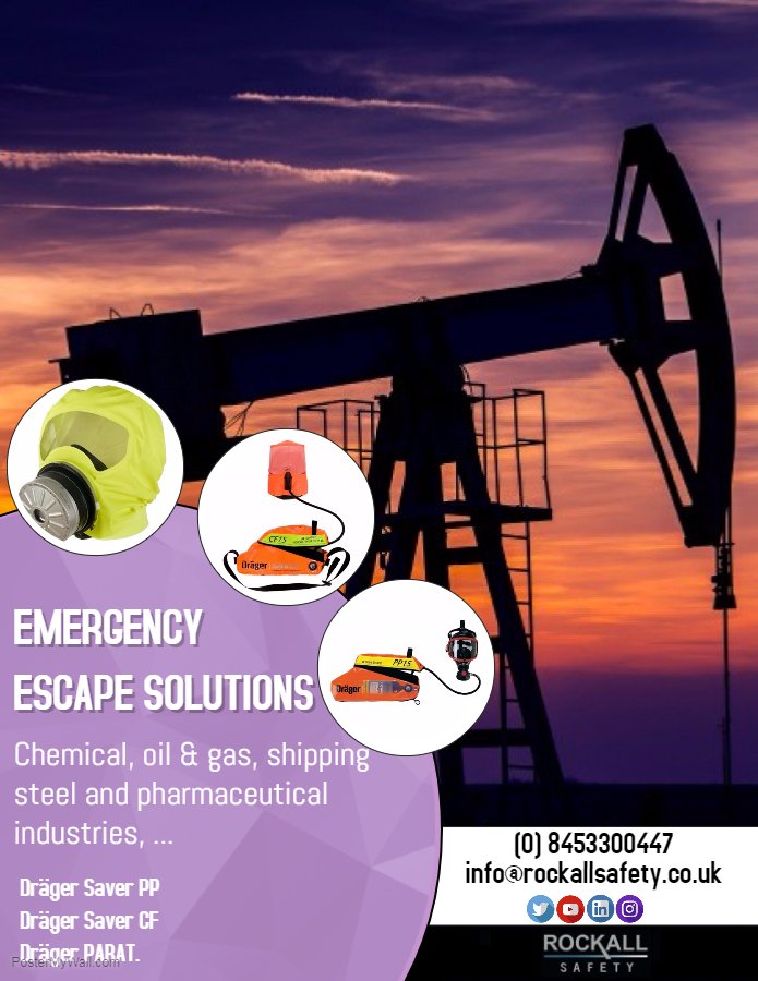 RockallSafety's tweet photo. Our #EmergencyEscape Breathing Devices (#EEBD) are perfectly adapted to #confinedspaces #marine #industrial and #oilandgas applications
#scba #escapesets #breathingapparatus #escape #breathing #safety #SafetyFirst https://t.co/XEq4fJoFfI
