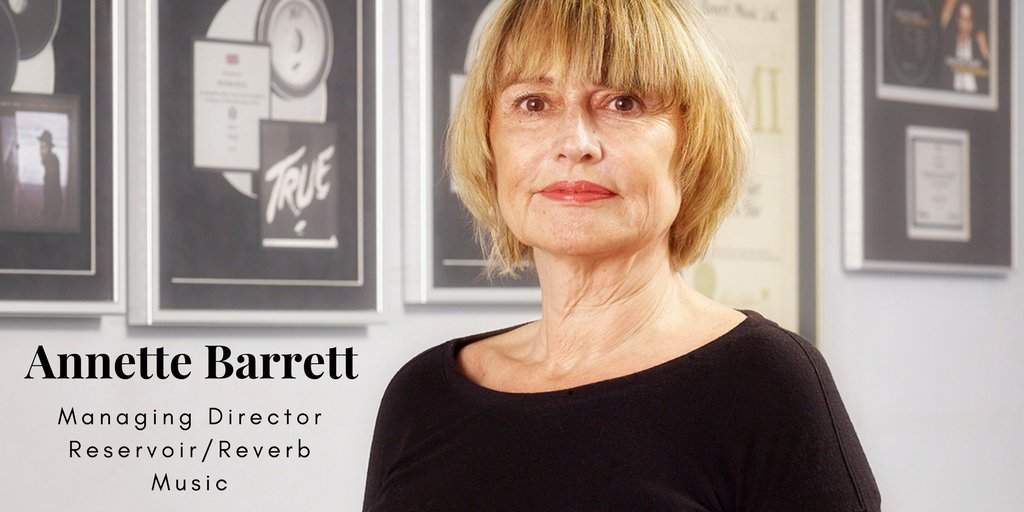MusicWeek's tweet photo. Well done to Annette Barrett of Resevoir/Reverb Music who becomes a #WomenInMusic Roll Of Honour inductee in 2017 https://t.co/sFGZWmj5UB https://t.co/GmCo0wNNpn