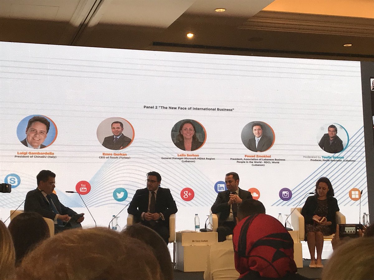 KhudeidaJessica's tweet photo. Panel 2: the new face of international business #FCM17
Proud to see also my former professor Dr Fouad Zmokhol , president of RDCL world https://t.co/wr8Abb5LFE