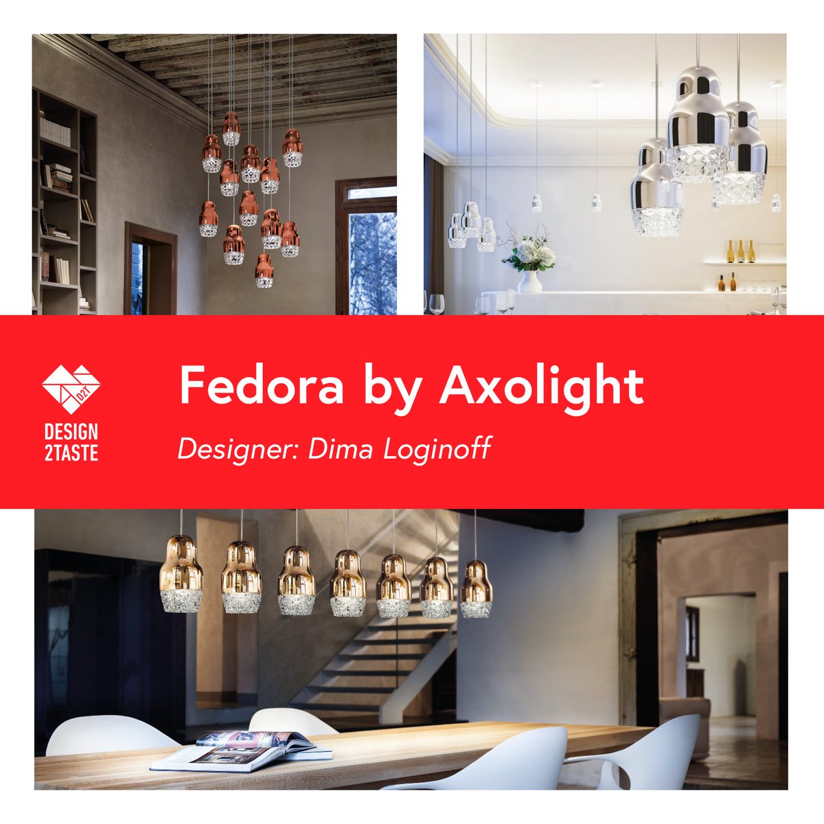 Design2Taste's tweet image. A collection of recessed downlight and suspended #lamps that reinterpret the traditional design of Russian dolls ❤️ Fedora by @AxoLightItaly &amp;gt; bit.ly/d2t-fedora-axo… #lighting #interiors