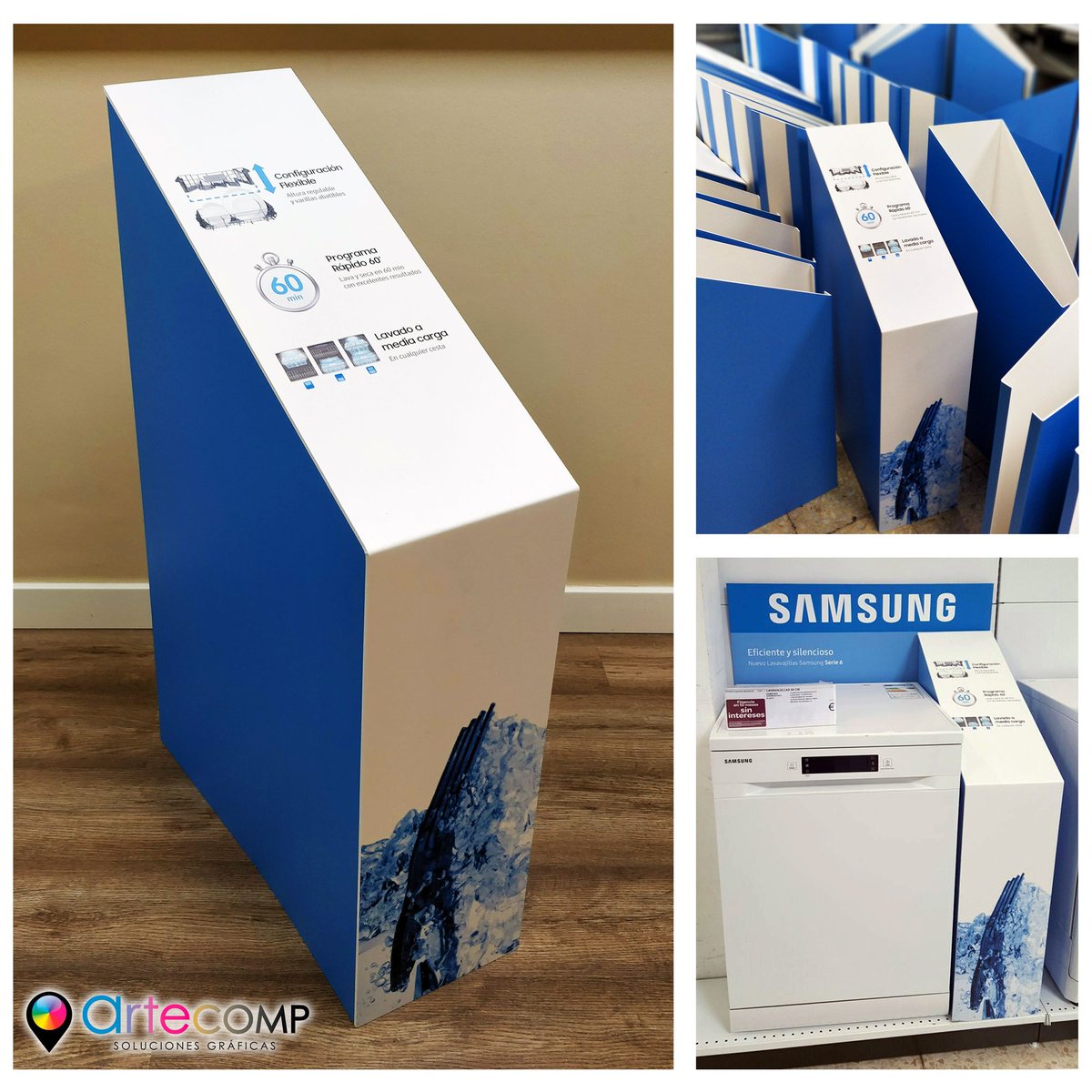 ArtecompOficial's tweet photo. Ya ha salido de nuestras instalaciones un ejército de tótems para la línea blanca de Samsung ¡¡¡Muy pronto podrás verlos en Carrefour!!! #PLV #Tótem #PVC #ImpresiónDirecta #Rígidos #TroqueladoDigital #Implantaciones #CentroComercial #Artecomp https://t.co/br2sK64vgX