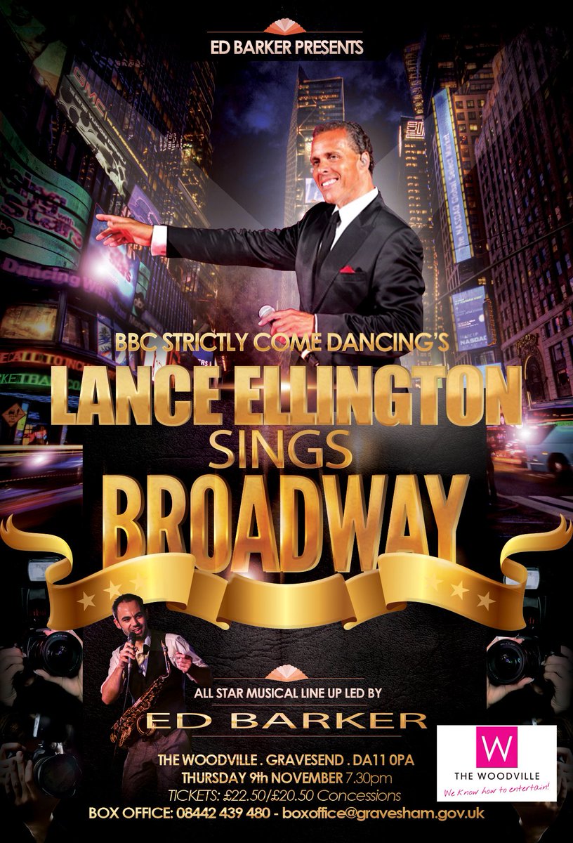 LEsingsbroadway's tweet photo. Tomorrow @TheWoodville #gravesend The voice of @bbcstrictly  , get your tickets at https://t.co/r2yER1cBjW 🤩🎷 https://t.co/ApMKOsTMMh