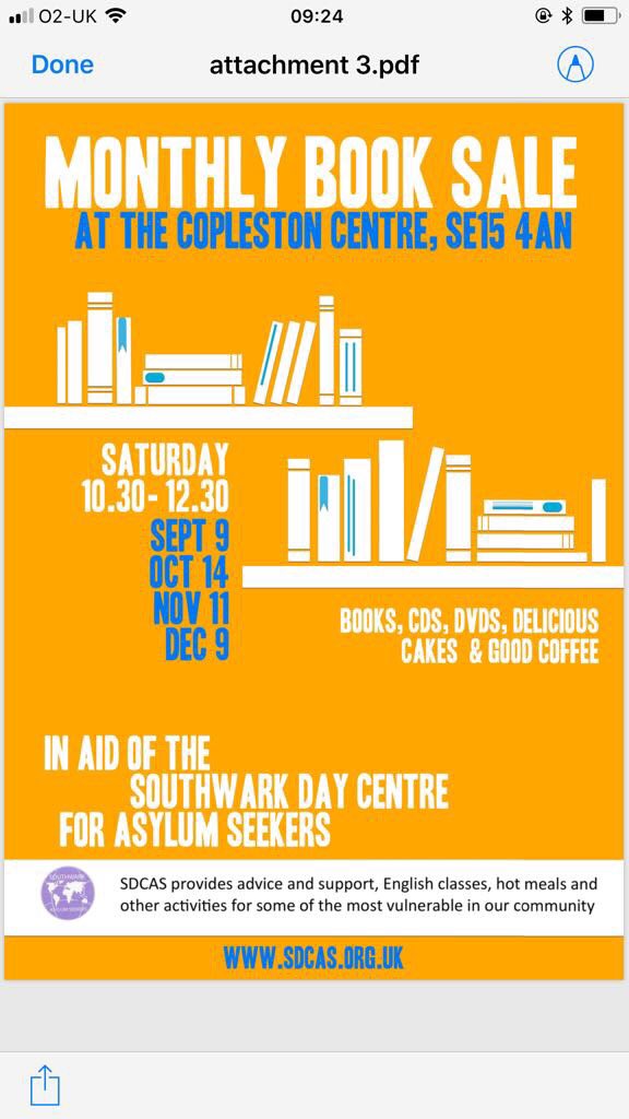 _sarahosarah_'s tweet photo. In #Peckham #thissaturday hope to see you there ☕️☺️✊🏽
#AsylumSeekers #SDCAS #londonweekend https://t.co/OsI3y41K60