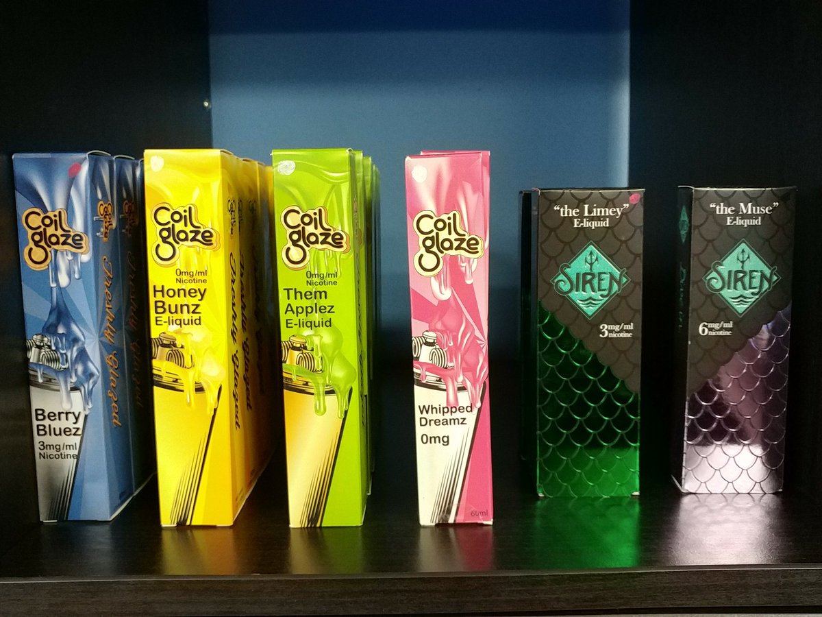 MMVapes's tweet image. Come check out our new liquids, Coil Glaze and Siren!
