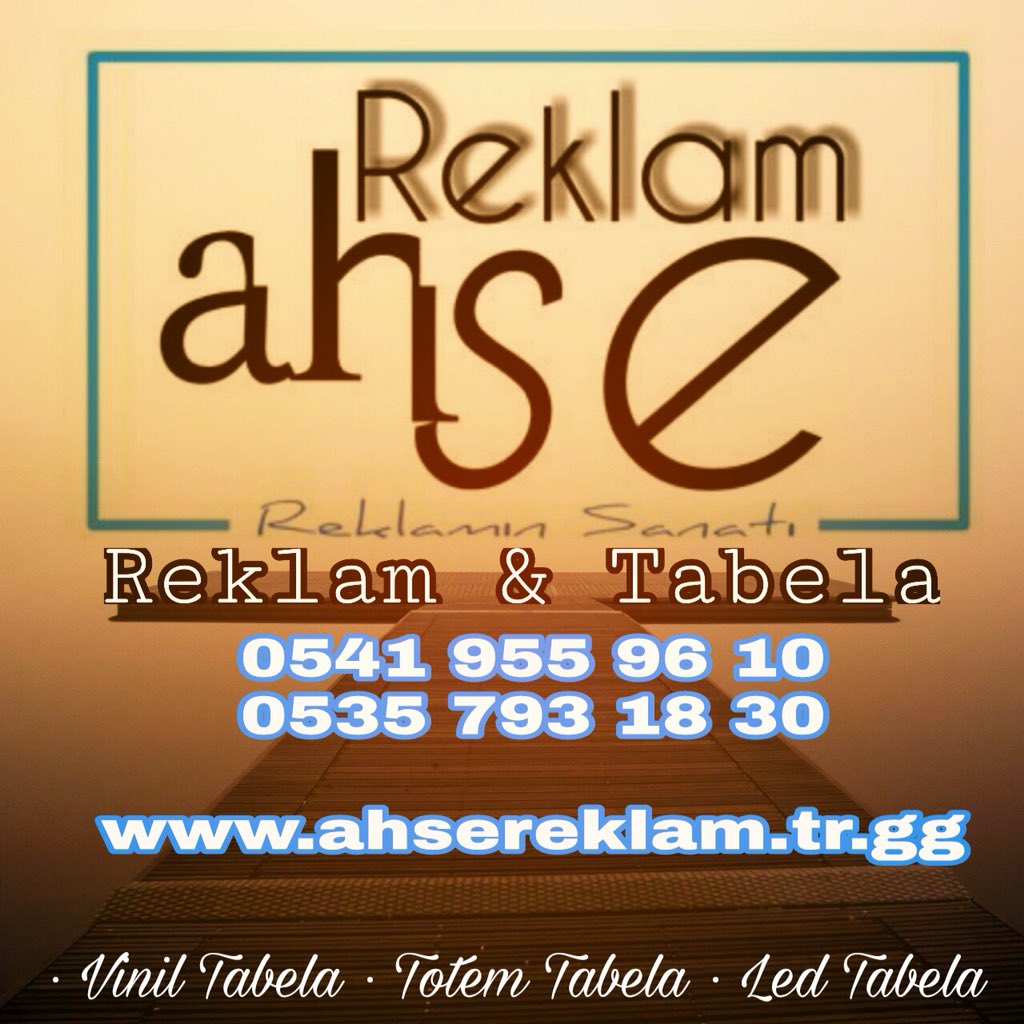 Tabela Reklamlarınız için bize ulaşabilirsiniz.  
📞 05419559610
📞 05357931830
🇹🇷  ANKARA
🌎 ahsereklam.tr.gg