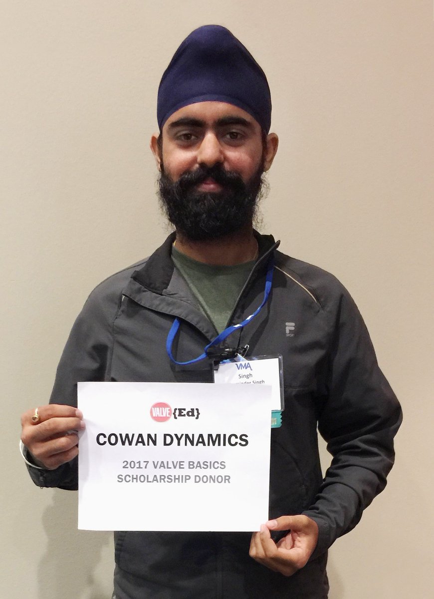 cowandynamics's tweet image. Cowan Sponsored A Student: For the @ValveMfgAssn Valve Basics Seminar. The scholarship was awarded to Harminder Singh. #ValveAutomation #ProcessSolutions