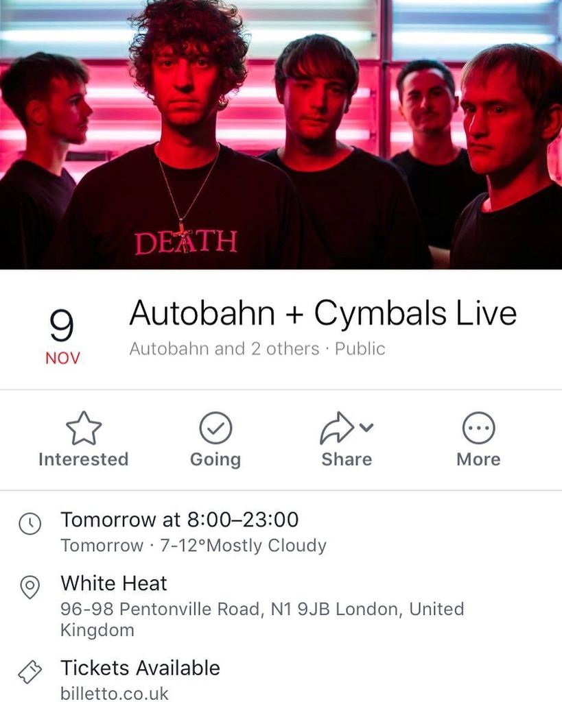 Last minute show added - tomorrow night with <a href="/autobahnmusik/">AUTOBAHN</a> at The Lexington - tickets available through Dice ift.tt/2zn317g