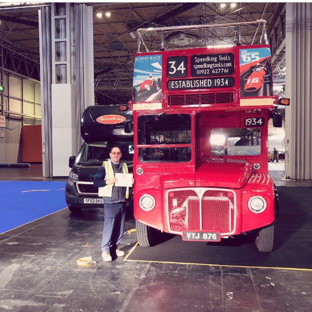 SpeedkingTools's tweet photo. We're getting ready for the #NECClassicCarShow this weekend! Find us on stand 2-250 and check out our 1962 Routemaster bus! https://t.co/2hUlVNUJN2