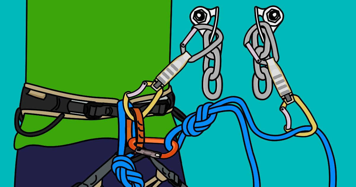 How you clean a bolted (sport) anchor depends on the type of anchor and whether you will lower down or abseil.
Learn which is the best method for you:
vdiffclimbing.com/clean-bolted-a…