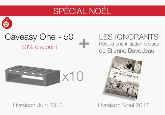 CaveasyApp's tweet photo. Offrez un Caveasy One, le rangement connecté pour bouteilles de vin, à -30% pour Noël 🎅🎁
Un Caveasy One 50 quand arrivent les beaux jours et une superbe BD pour patienter
Profitez de l'offre spéciale Noël 👉https://t.co/zqoUWSRnka #winetech #Winelovers #BDlovers https://t.co/s6voqOBj0Q