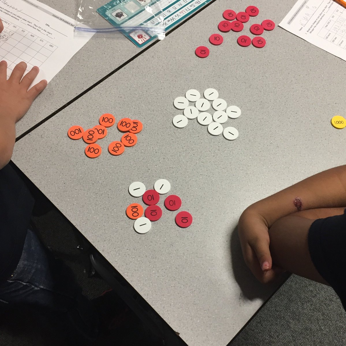 LisaDempsey7447's tweet image. Math for Change Model Classroom visits. Students seeing patterns of 100/10/1 more and less. MP2, MP5, MP7  :) #iheartcgesd #mathforchange