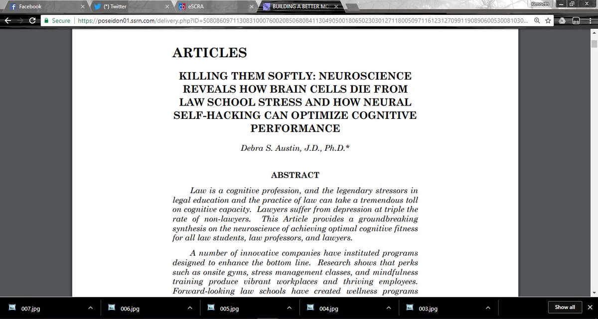 BREAKING NEWS: BRAIN CELLS DIE FROM LAW SCHOOL STRESS!
