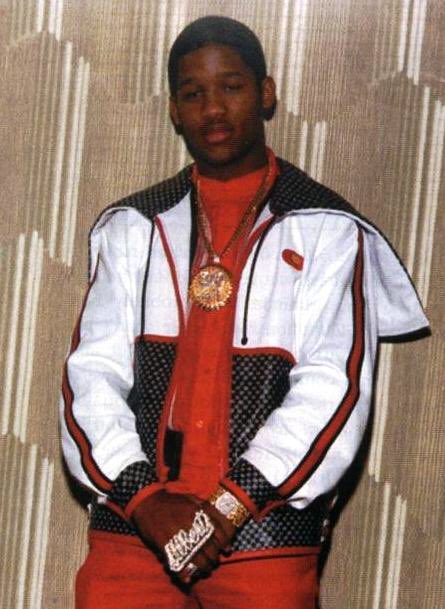 Detroit Griot on X: Alpo was known to be a sharp dresser. Here he is again  in a Dapper Dan MCM outfit on the left, and white Gucci jacket with a hood