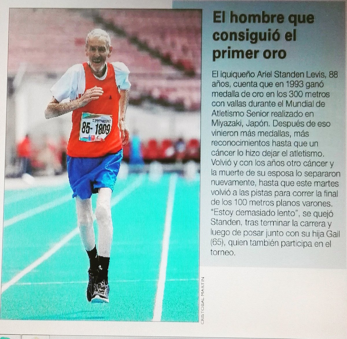 Iquiqueño de 💗 un super atleta #ArielStanden quien compite en Santiago en  #Sudamericano #AtletismoSenior  👏👏👏👏 @Es_DeIquiquenos @INDChileOficial @Concejal_Cejas