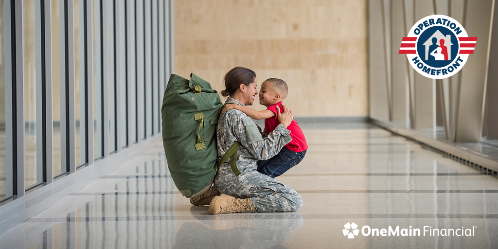 OneMain's tweet photo. Military families have sacrificed for us. Along with @Op_Homefront, we're giving back to them. Learn more: https://t.co/g3L1t77oaQ https://t.co/nhD3HZ8Ysd