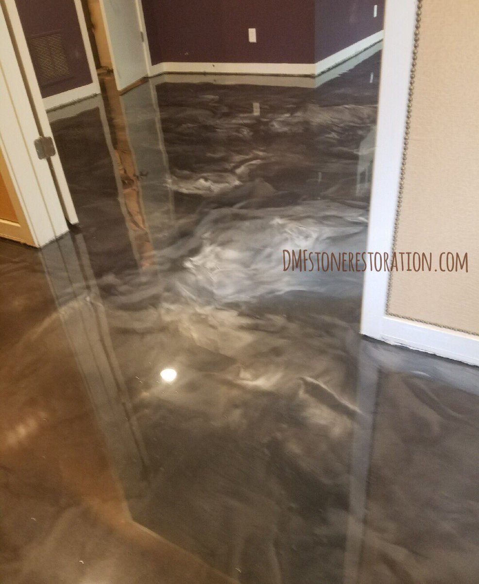 Metallic epoxy (no filter) done by yours truly.. we take pride in our work &amp; it shows!