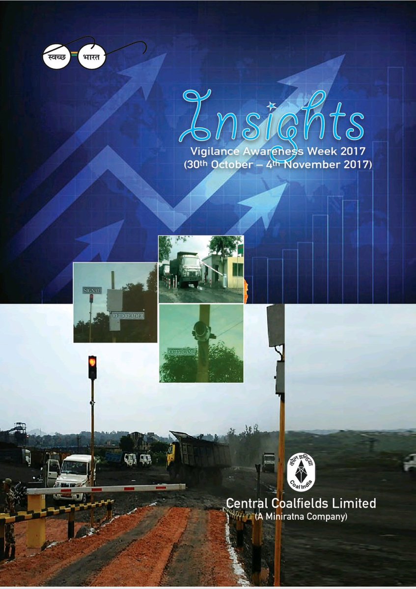 CCLRanchi's tweet photo. “Insights” -  launched. It has major system improvement measures suggested by  Vig Deptt  &amp; some recent CVC Circulars. Insights will  spread awareness among  employees  on commonly observed lapses and discrepancies.#vigilanceweek2017 #AntiBlackMoneyDay  https://t.co/EjhMWyNKJB https://t.co/s30pt117SV
