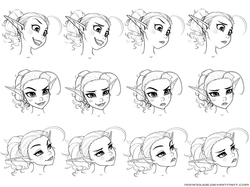 다양한 얼굴 표정 스케치 #표정 #얼굴 #드로잉 #자료 #아트인지 #Face #expressions #Drawing #Reference  #ArtInG, image size:1032x774