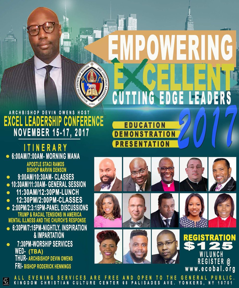 ecobal16's tweet image. EXCEL Leadership Conference Nov 15-17 in Yonkers NY ecobal.org @PastorDevinOwen