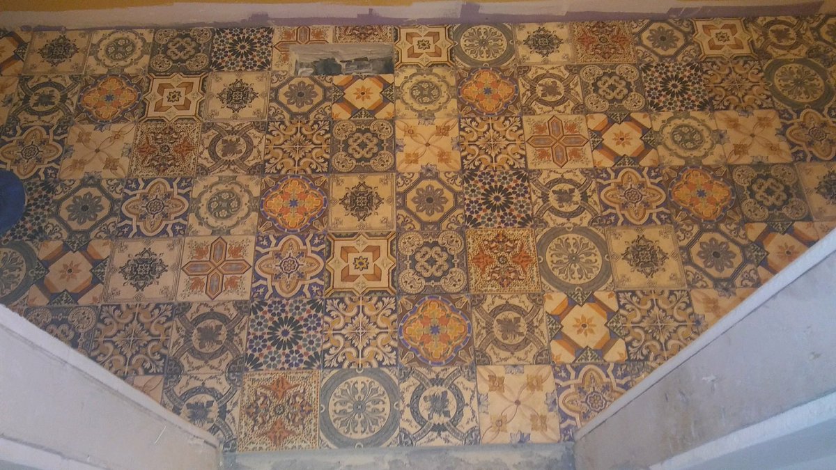 CKTileDesign's tweet image. Love this powder room floor that was just installed. Pattern tiles are the newest trend.