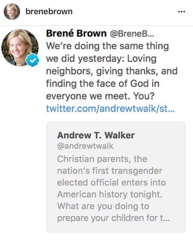wendylost80's tweet photo. This! Thank you @BreneBrown 👍. Perfect response! https://t.co/B2GvykvY2N