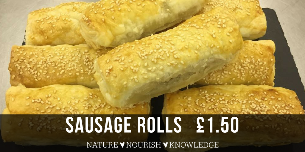 bridgekitchen's tweet photo. Hungry? Sausage rolls, fresh from the oven daily. All proceeds help fund the @bridgebrighton programme of learning. #Brighton #Cafe #Food https://t.co/g1XqYBAP80