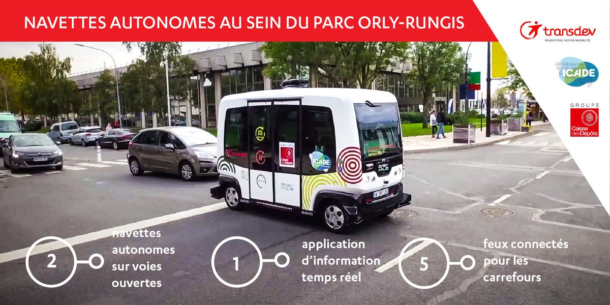 transdevFR's tweet photo. 2 #NavettesAutonomes mises en place sur #RouteOuverte à #Rungis : 1ère en France !
https://t.co/1ljVWPcQ0u https://t.co/YNxS9eRtkY