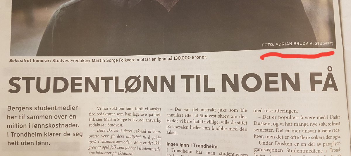 LarsMaseide's tweet photo. Her er @K7Bulletin sterke! Kritiserer lønnede verv, men benytter @studvestno sin lønnede redaktør som fotograf. God jul! https://t.co/YZnkfSKvrw