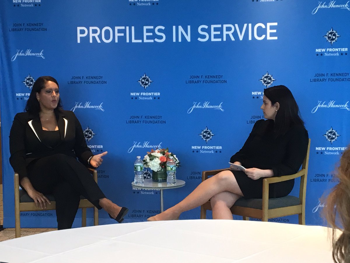 NewFrontierJFK's tweet photo. A great morning breaking down last night's elections at #ProfilesInService with @finneyk and @sarakan. Thanks to @johnhancockusa for hosting https://t.co/Dgf0DFhFAN