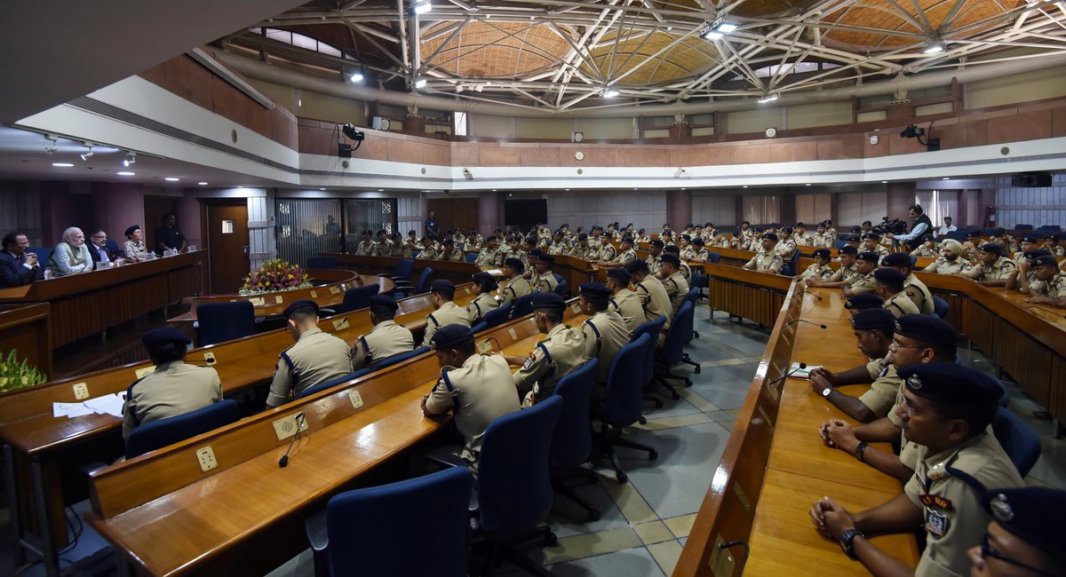 narendramodi's tweet photo. Interacted with officer trainees of the 2016 batch of the Indian Police Service. https://t.co/ymBE4M6T4U https://t.co/o9Ds64Jp1T