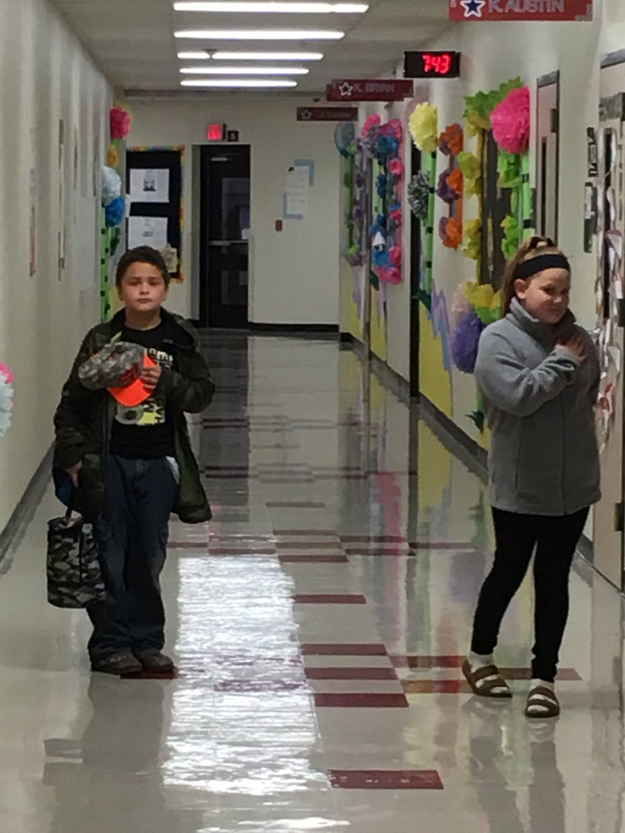 At 7hills we stand for the pledge even if we are in the hallway walking to class #7HillsLEADS