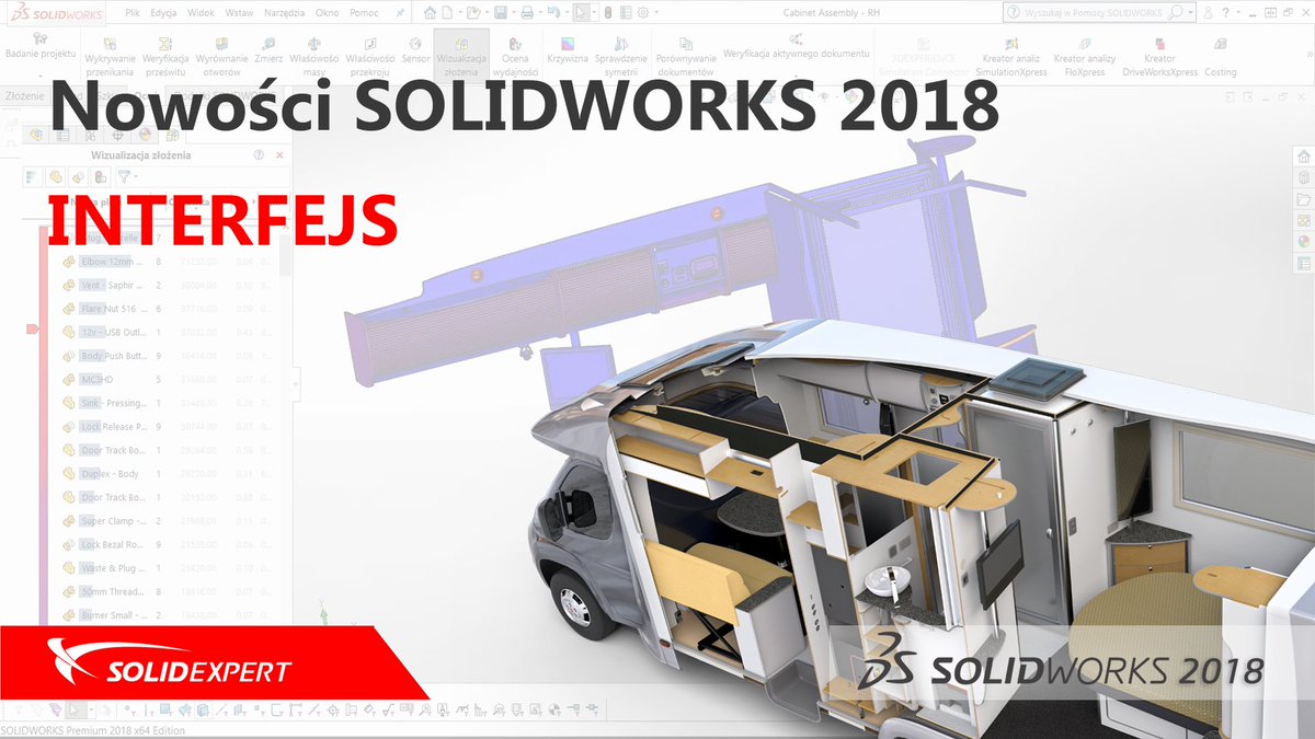 SOLIDEXPERT's tweet image. 📽 #Nowości SOLIDWORKS 2018 🆕

Co nowego niesie wersja #SOLIDWORKS 2018  w obszarze interfejsu? 

Koniecznie obejrzyj film, by się dowiedzieć! ⬇️⬇️⬇️
youtu.be/sa3Kufv92AM

#interfejs #new