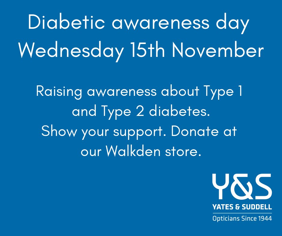 Show your support.Visit Y&amp;S Walkden or call 0161 702 9000 for info #diabetes <a href="/WalkdenTownCent/">Walkden Town Centre</a> <a href="/WalkdenC/">Walkden Community</a>